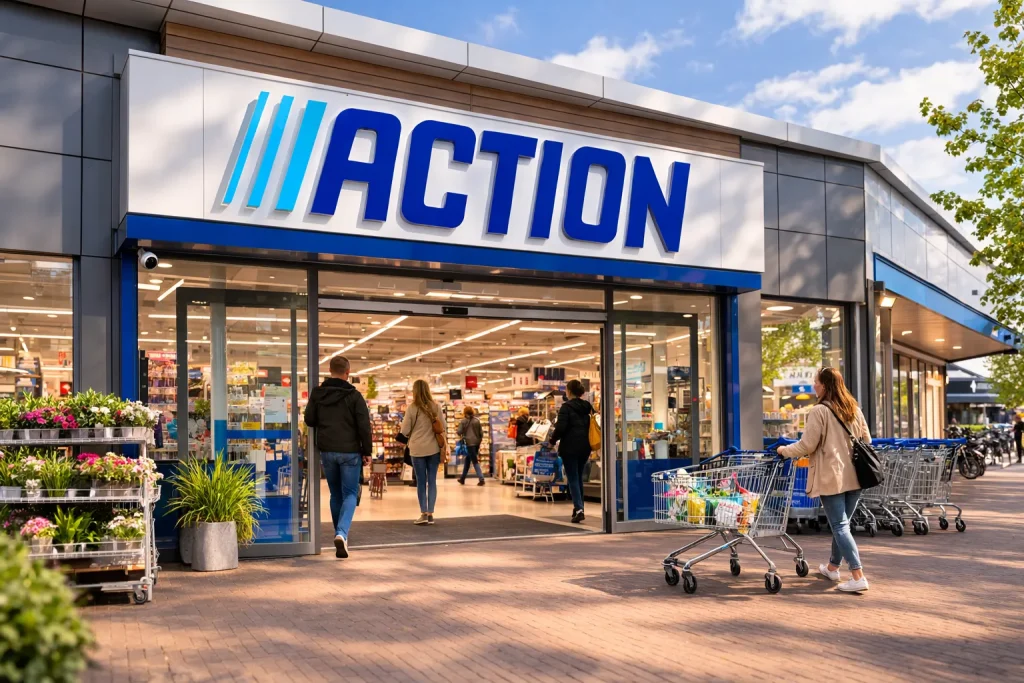 Voorkant van een Action winkel in Ridderkerk