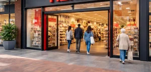 Buitenkant van een HEMA winkel in winkelcentrum Ridderkerk